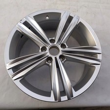 1x Alufelge 18 Zoll 7.0" 5x112 43ET Glanz Silber 5NA601025M VW Tiguan Touran