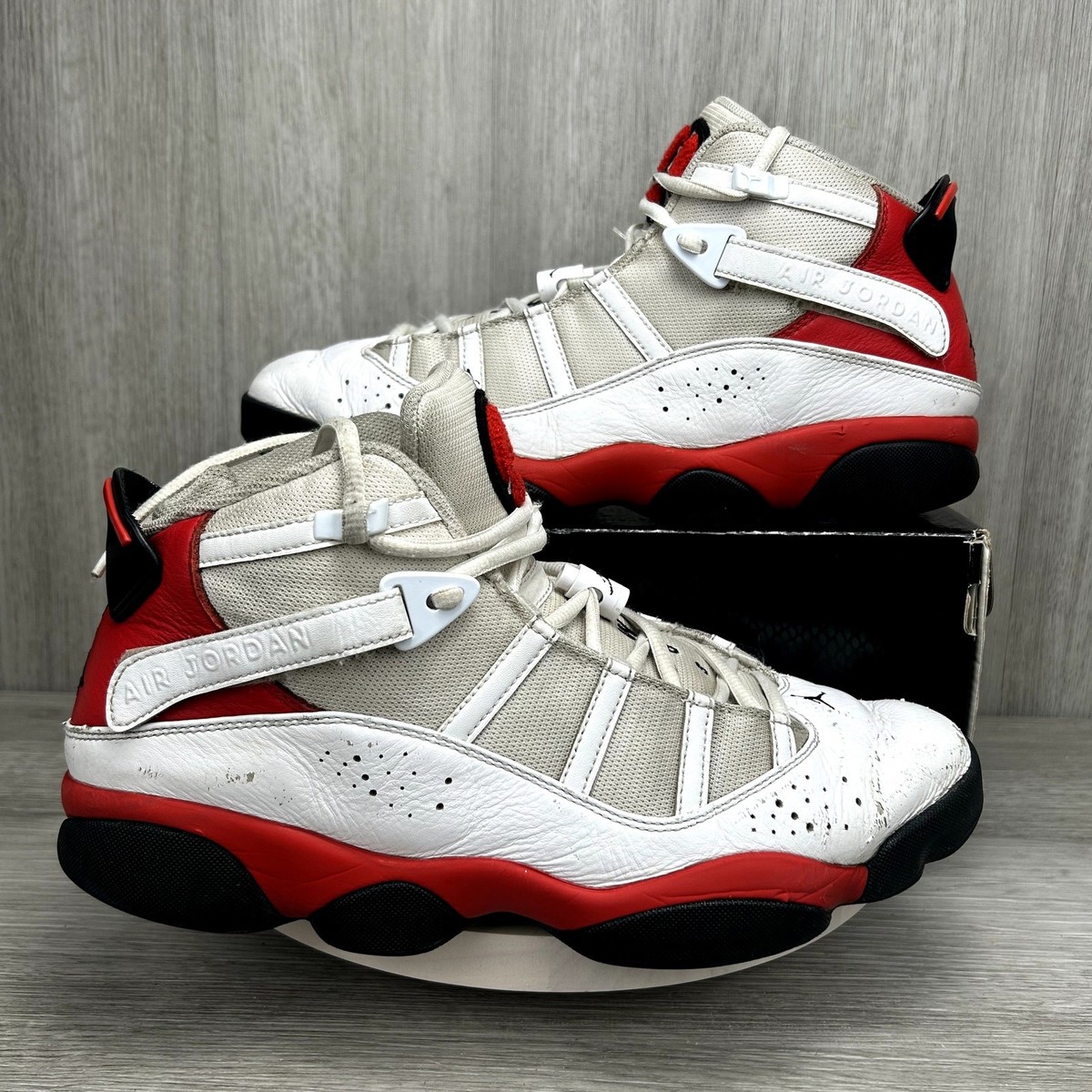 Nike Air Jordan Rings Cherry Red White Bulls Mens 12 322992-126 Sneakers  OG