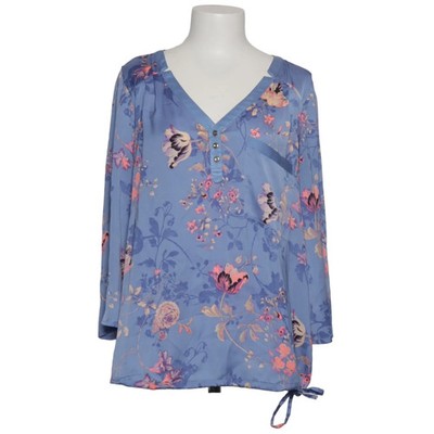 Mexx, Bluse, Größe: 44, Blau/Mehrfarbig, Polyester, Blumen, Damen #ACB