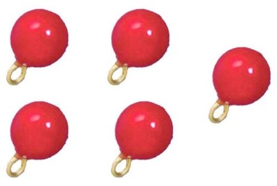 Dolls House 5 Red Baubles Miniature Christmas Tree Ornaments Decorations 1:12