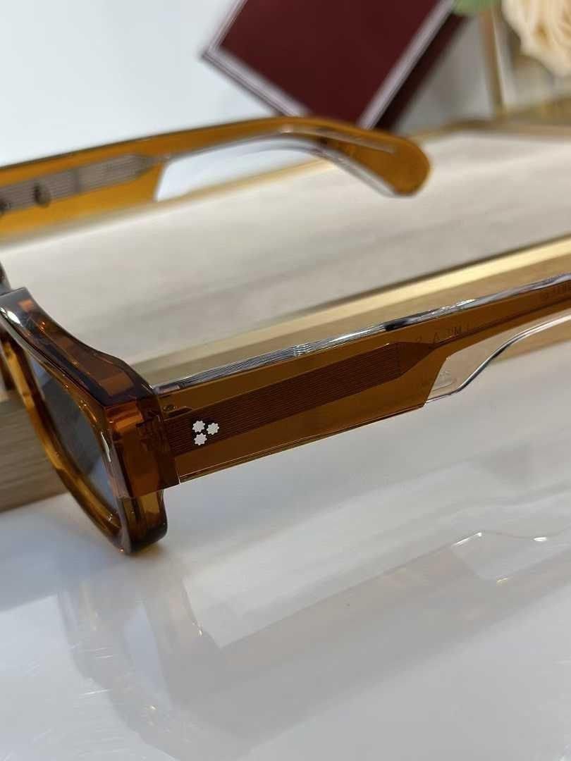 Stylish Rectangular Sunglasses Brown Frame Blue L… - image 2