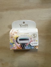 Gillette Venus Razor Refills, Deluxe Smooth Sensitive, 5 Blade, 4 Pack Cartridge 3.75 per gallon
