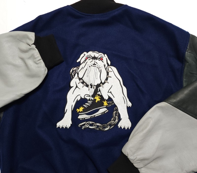 Vintage 1990s Long Beach Ice Dogs Minor League Hockey USA Large Varsity Jacket