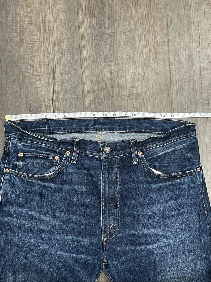 Levis Vintage Clothing 505-0217 Redline Selvedge Big E Denim Jeans Men's 39x30 - Image 4 of 4