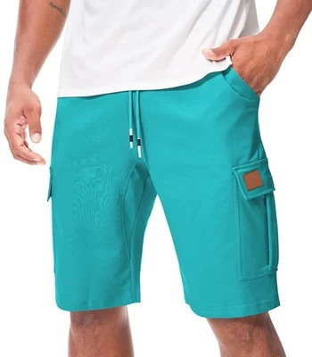 Short Sport Cargo Homme Pantalon Coton Running Bermudas Pantalon Court - Photo 1/4