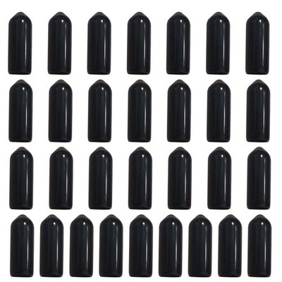30 Stück Zeltpfähle Kappenabdeckungen für Campingzeltpfähle 8 mm Durchmesser schwarz