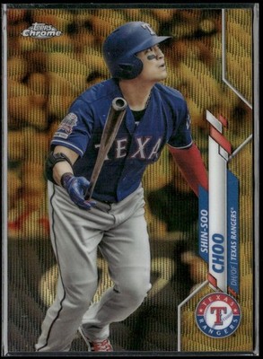 2020 Topps Chrome Gold Wave Refractor /50 Shin-Soo Choo #177 Texas Rangers
