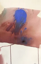 Abstract Mixed Media Ink Watercolor Painting on 12 X 18” Paper Contemporary