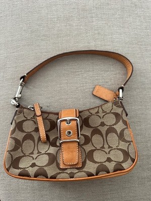 バッグ COACH accessory pouch signature soho COACH Signature Mini Hand Bag Accessory Pouch Canvas Leather