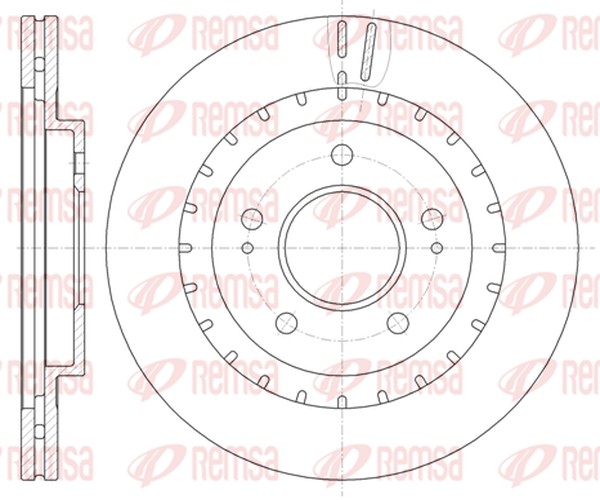 Remsa 2X Bremsscheibe Vorne Ø285 Mm BelüFtet FüR Mitsubishi Pajero Pinin H6_W-image