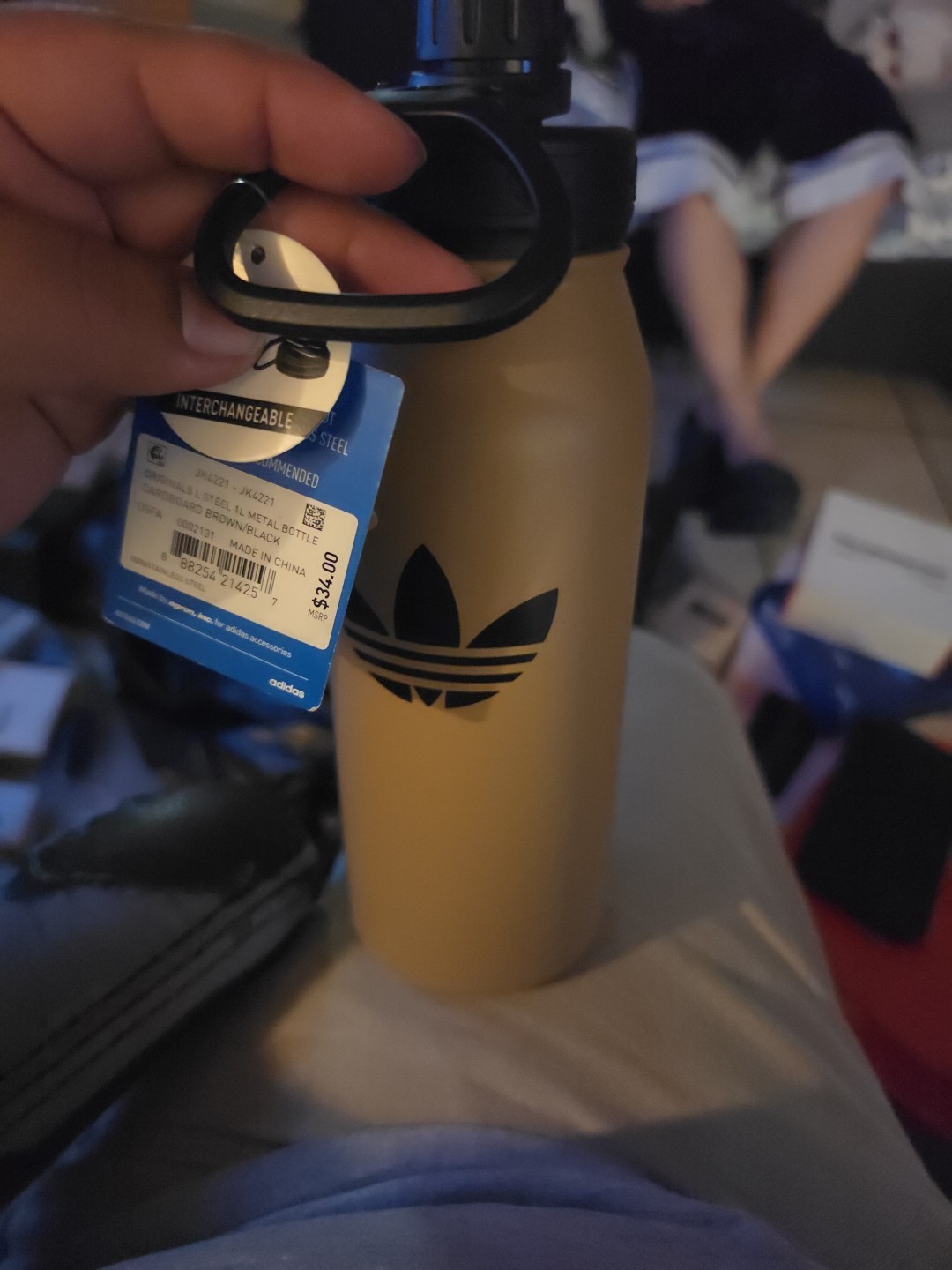 Adidas 1 Liter, 32 oz Metal Water Bottle, Hot/Cold, Insulate