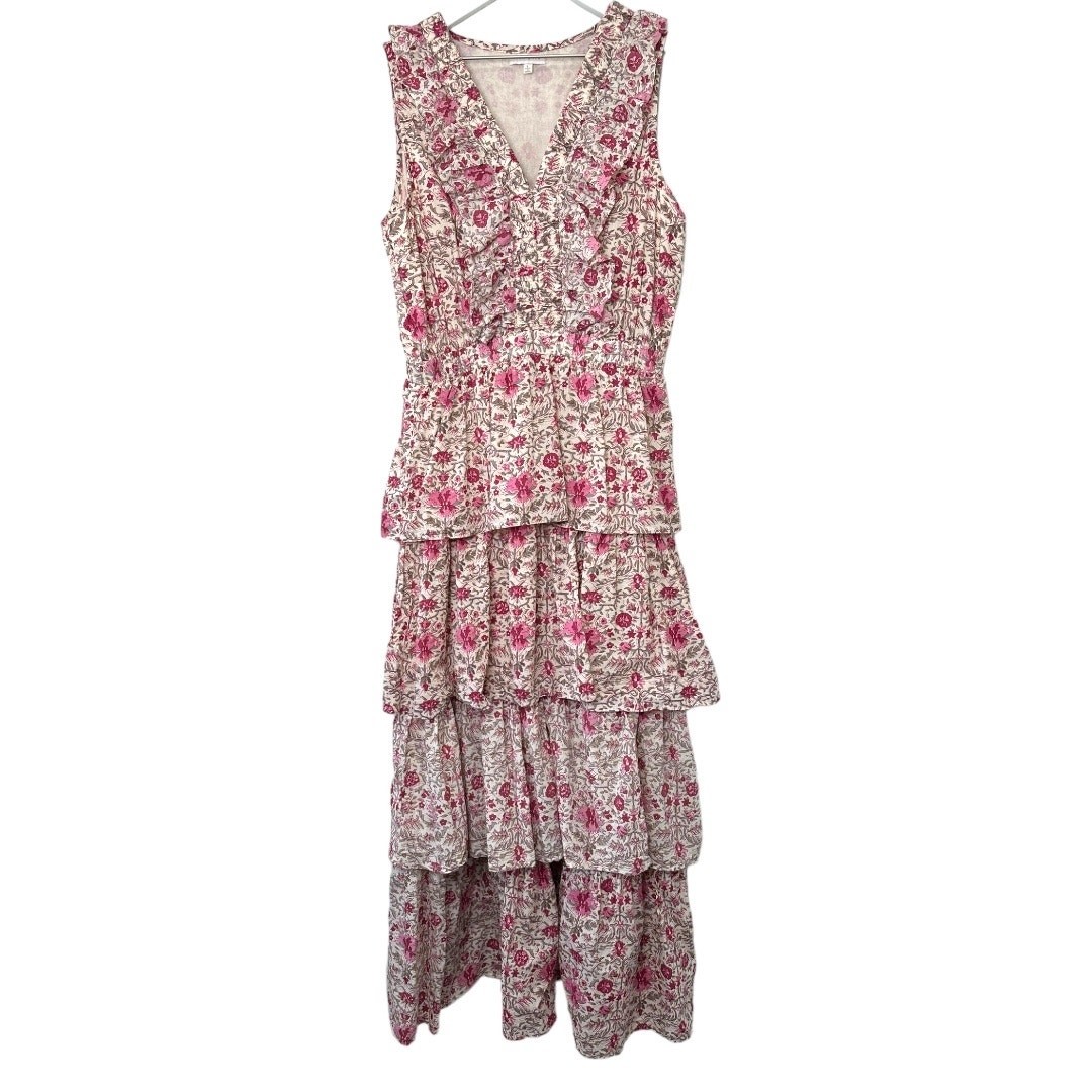 Anna Cate Collection Charlotte Tiered Maxi Dress Floral Sleeveless Size Large View 2