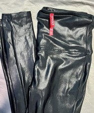 Spanx Black Faux Leather Leggings Women s Size Medium