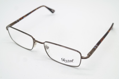 Gafas Persol 2414-V Bronce Plata Marrón Cuadradas Montura Nuevas - Picture 3 of 6