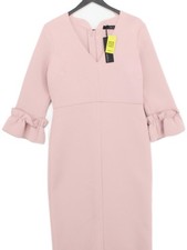 Autograph Bodycon Midi Dress UK12 in Pink