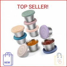 8 Pack Salad Dressing Container To Go, 2.4oz Small Condiment Containers with L