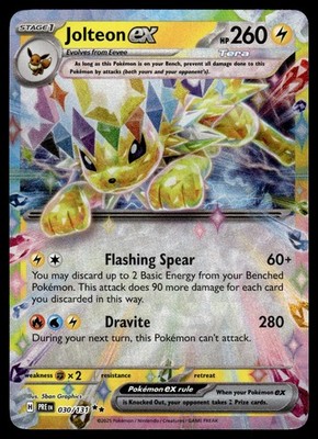 Jolteon ex 030/131 Holo Prismatic Evolutions Holo NM Pokemon Karte Englisch