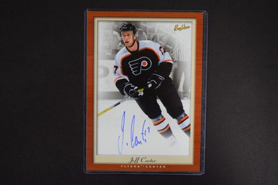 Jeff Carter 2005-06 Upper Deck Bee Hive Photo Graphs Rookie Autograph 5x7 #PG-JC