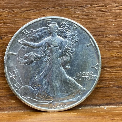 1940 S Walking Liberty Half Dollar 90% Silver 50c BU US Collectible