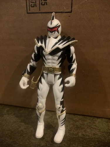 Vintage Power Ranger Lightning Dino Thunder White Figure 2003 Tested Works