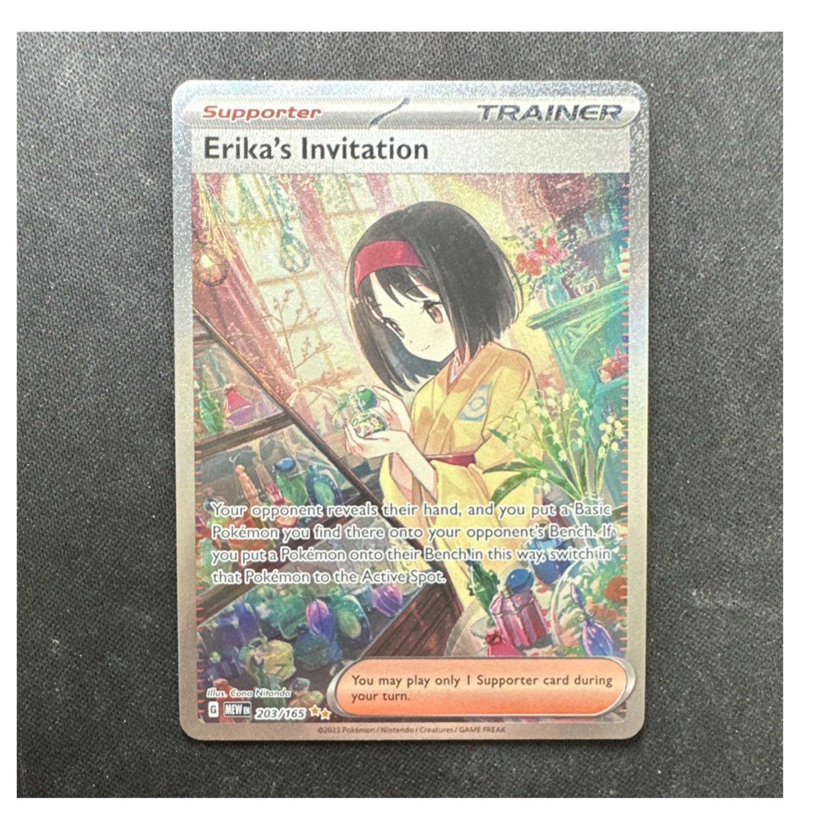 The Pokémon Company Erika's Invitation 203/165 SV 151 SIR Full Art Holo EN