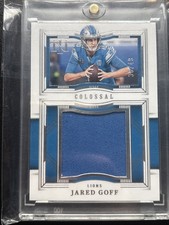 2023 Panini National Treasures #CMT-JGF Jared Goff Colossal Materials #/49