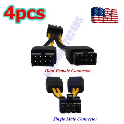 4 X NVIDIA Dual 8 to 8 Graphics Power Cable 030-0571-000 Tesla K80 M60 M40 P100