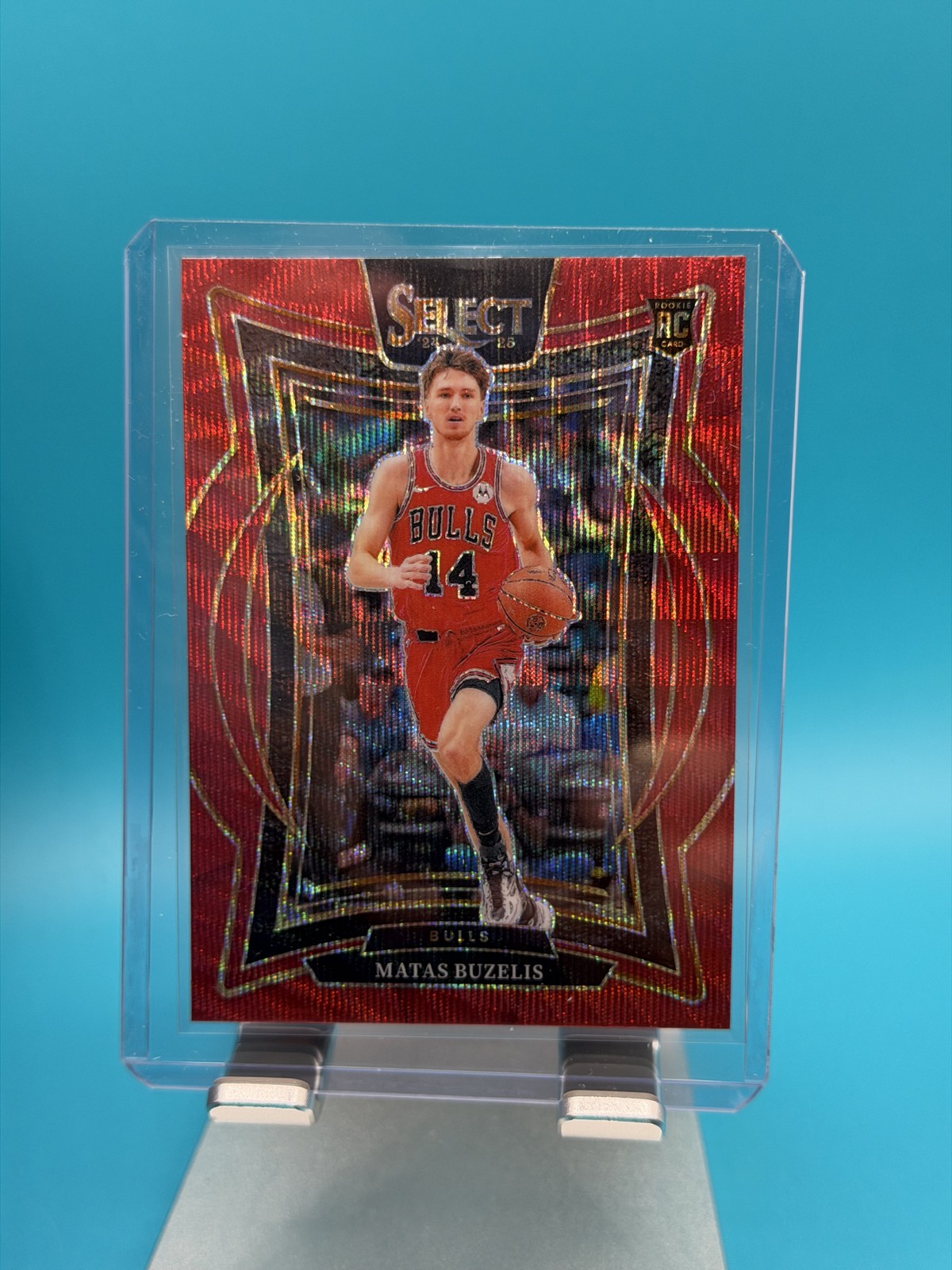 2024-25 Panini Select - Concourse Matas Buzelis #70 Red Wave Prizm (RC)