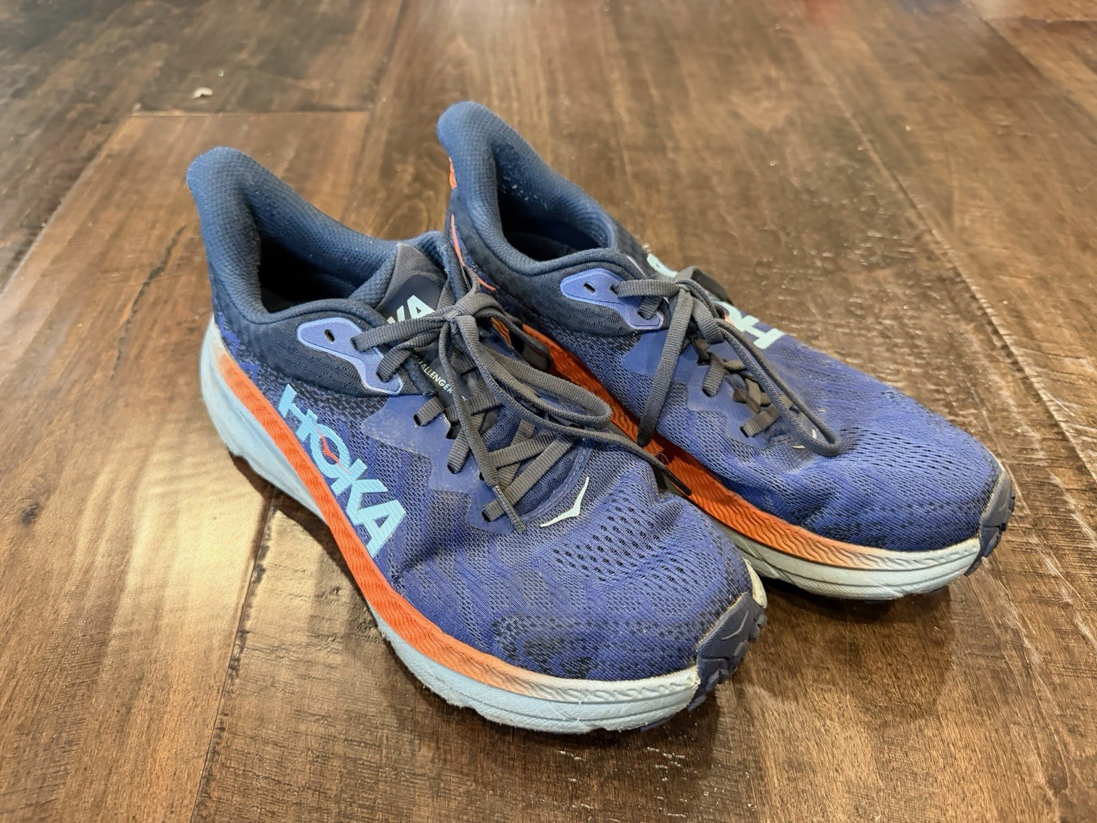 Hoka One One Challenger ATR 7 Shoes Mens 8D Blue Trail Hiking Comfort Sneaker thumbnail 3