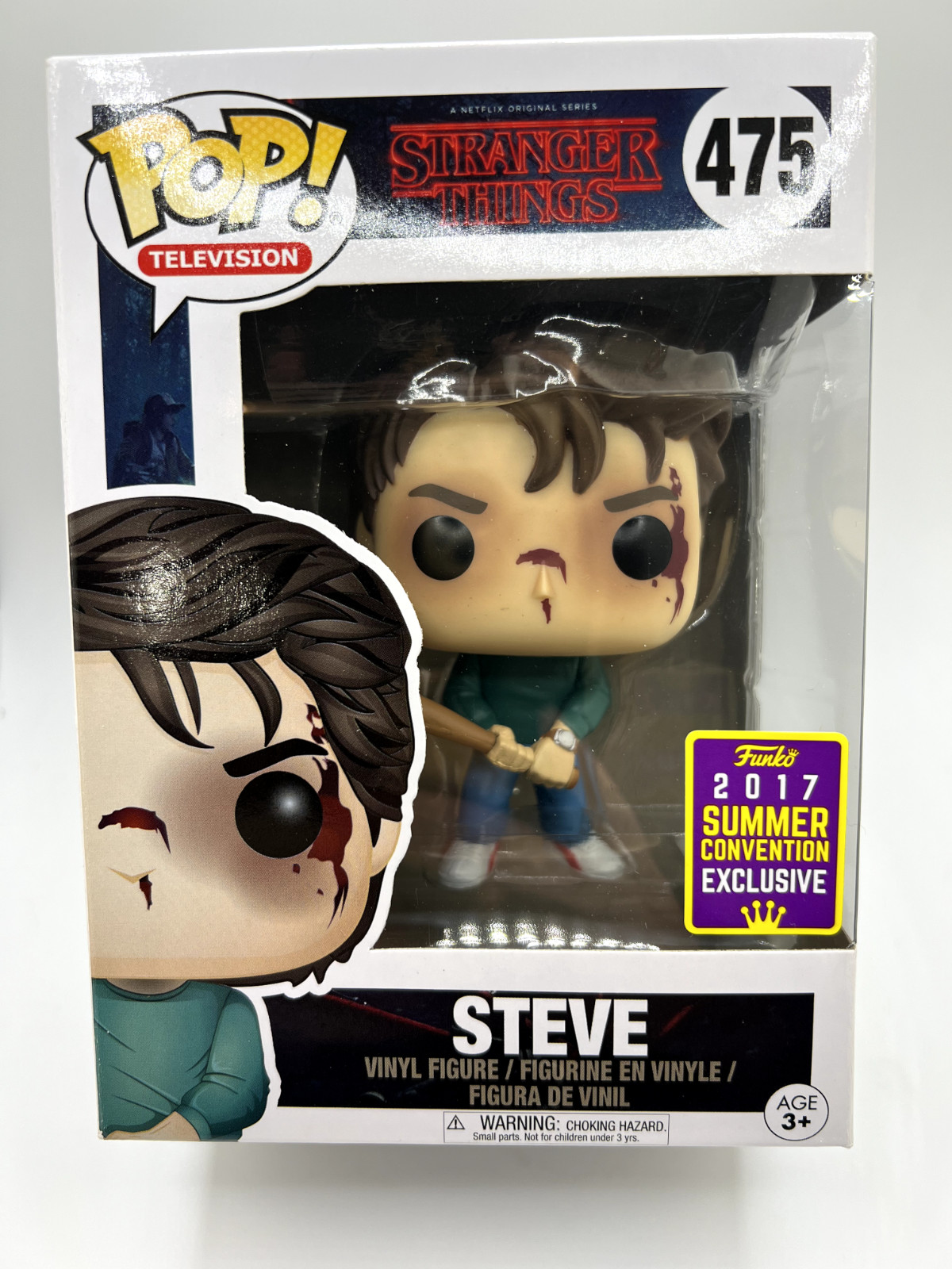 Funko: Stranger Things - Steve Harrington (W/ Bat) - 2017 Summer Exc W/Protector