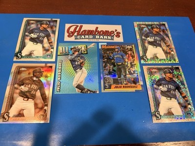 2025 Topps Chrome Julio Rodriguez 6 Card Lot Xfractor Sephia 35th All Etch Raywa