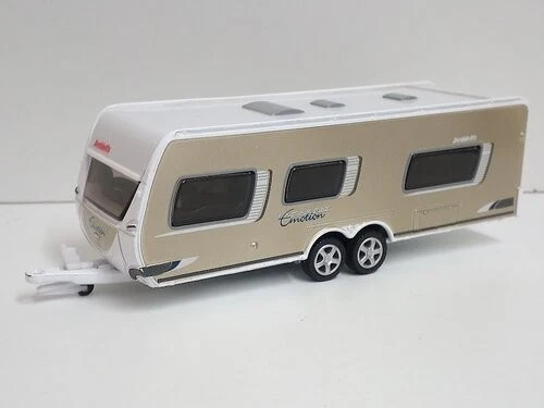 🔴Wohnwagen Dethleffs Exclusiv Emotion °TOP mit Figuren° 1:55 Siku 2542 #2504