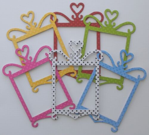 {6} PRiNCESS POLKA DOT FRAMES - Bo Bunny Picture Frames Chipboard Die Cut - Picture 1 of 8