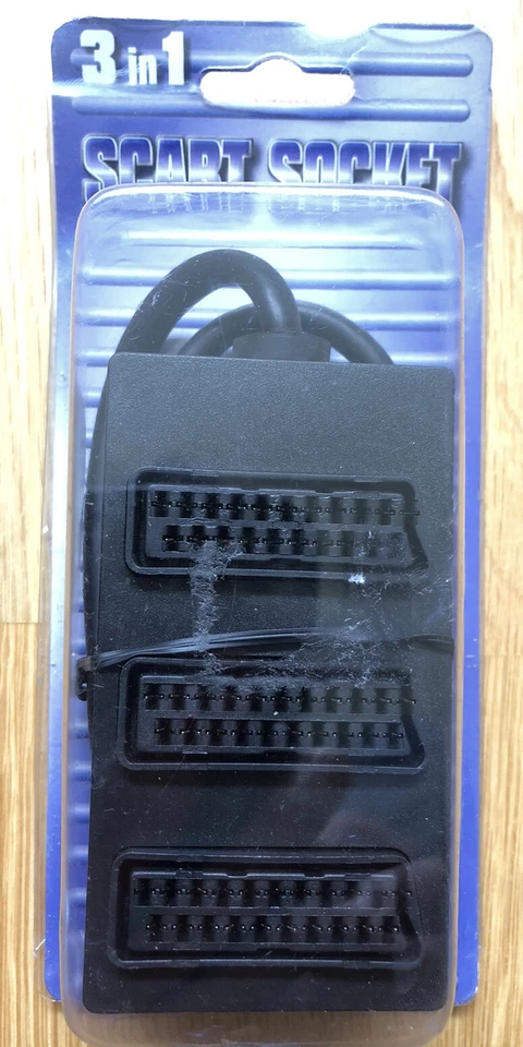 3 Way Scart Lead/Cable/Wire Splitter Box Use 3 Devices in 1 Socket New - Image 3 of 4