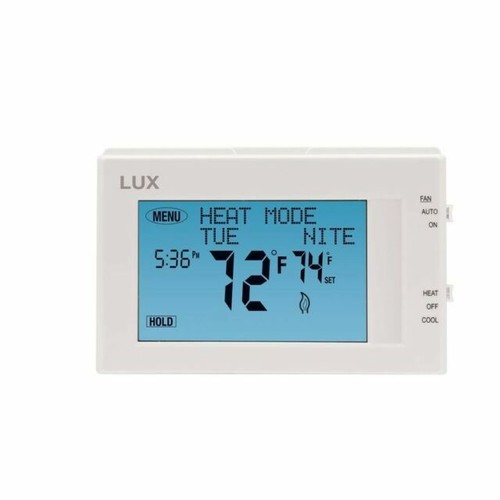 Lux TX9600TS Touchscreen Programmable Thermostat - White