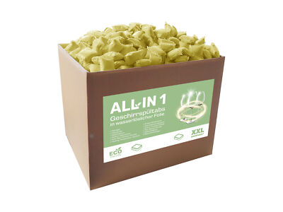 Spülmaschinentabs All in 1 Eco Friendly wasserlösliche Folie 2 kg Geschirrtabs