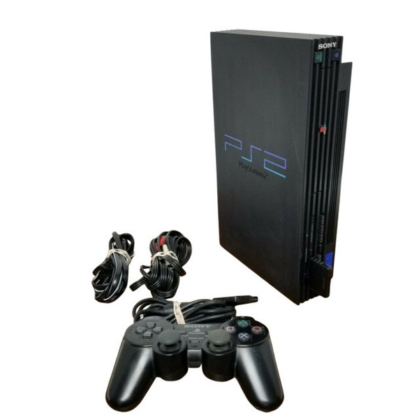 Sony Playstation 2 PS2 Fat Black Video Game System 8GB Black Console 