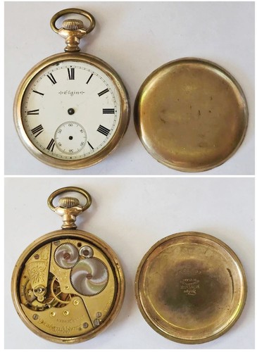 Elgin National Watch Company 1904 Pocket Watch Gold Plate 7 Jewel 10286659