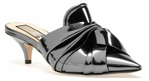 No 21 Knot Detail Metallic Mules Sz 39 Shoe Pointe