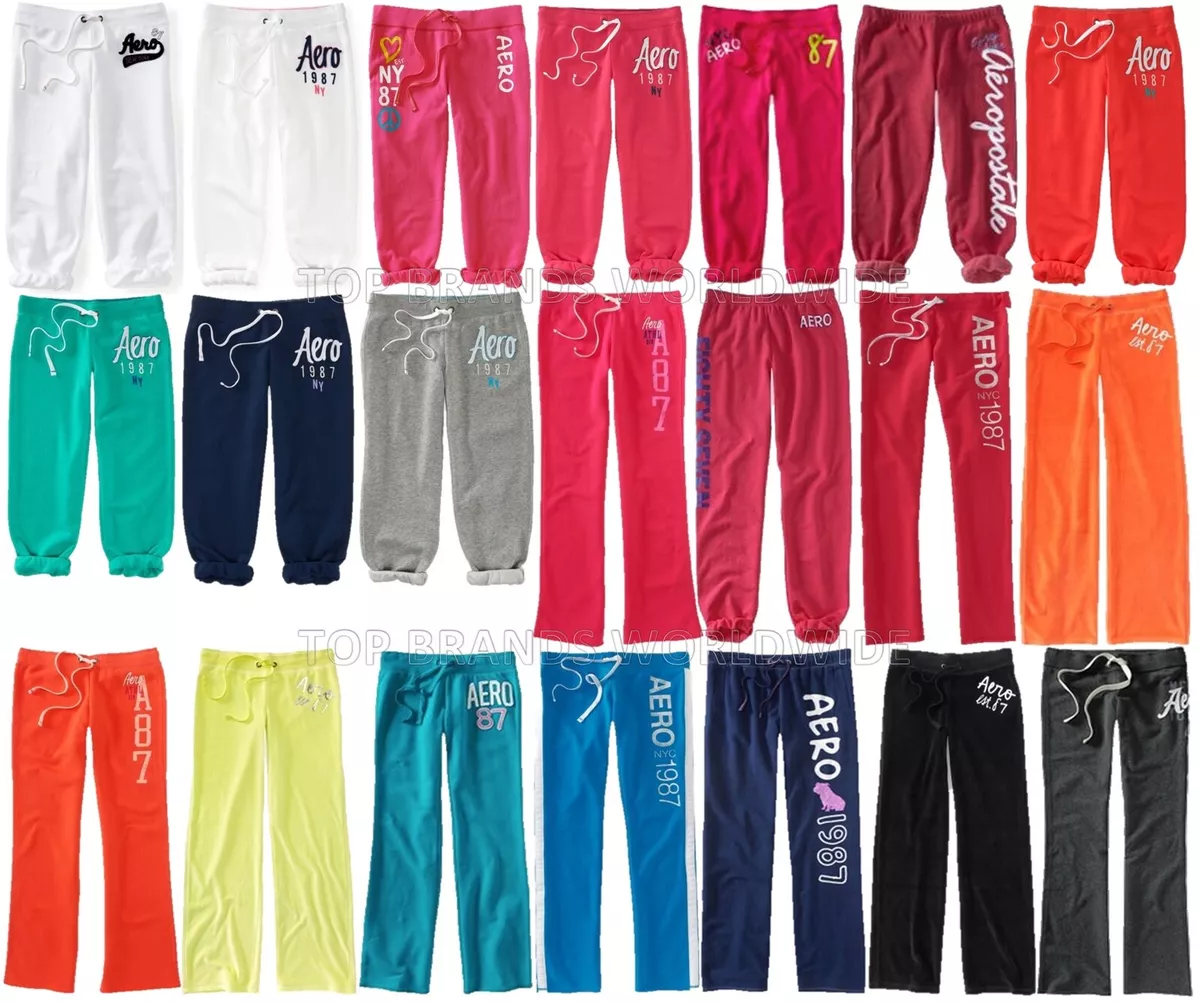 AEROPOSTALE WOMENS SWEAT PANTS CAPRI CLASSIC CINCH LOUNGE SLEEP DORM SWEATS NWT