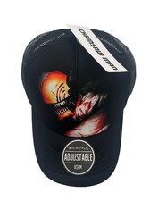 NWT Chainsaw Man Mesh Trucker Hat Cap Snapback Bioworld Black CrunchyRoll Horror
