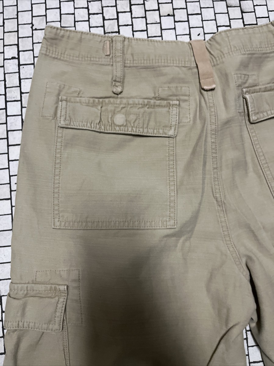 Vtg Polo Jeans Co Military Cargo Pants 34x32 Tan Khaki Ralph