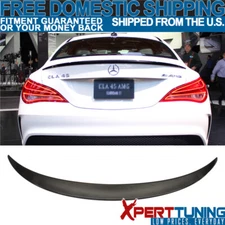 Fits 2014-2018 Mercedes Benz CLA 4Dr Rear Trunk Spoiler Wing Lip OE Style ABS