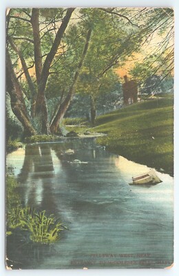 Postcard Fellsway West Near Enterance to Middlesex Fells Massachusetts c1908