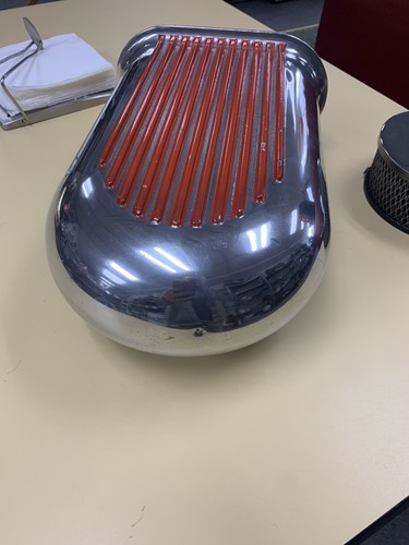 Vintage Polished Aluminum Hillborn Style Blower Air Scoop 9" by 14” 5 1/4” Open - Picture 3 of 8
