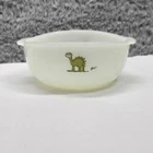 Vintage Anchor Hocking Fire King Johnny Hart BC Milk Glass Bowl Made In USA