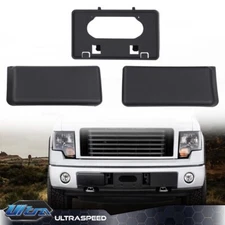 Fit For 2009-2014 Ford F150 Front Bumper Guards Pads & License Plate Bracket kit