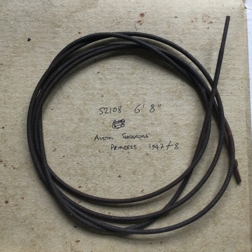 Cable interior de accionamiento flexible Speedo Austin Sheerline & Princess 1947 y 1948 NOS OE Foto 2 de 3