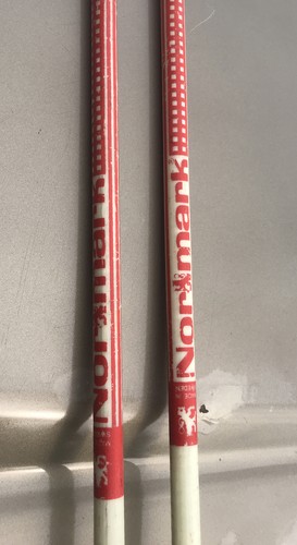 Vtg Normark Fiberglass Crosscountry Ski Poles 52” Leather Straps - Picture 3 of 7