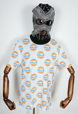 Huf Worldwide Skateboard T-Shirt Tee Shirt Ignite All Over White in M